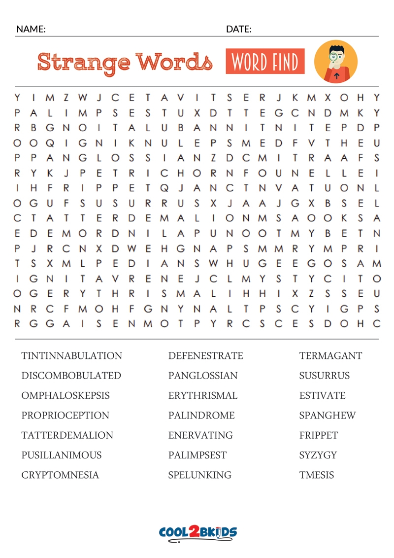 Free Printable Word Search Puzzles For Adults