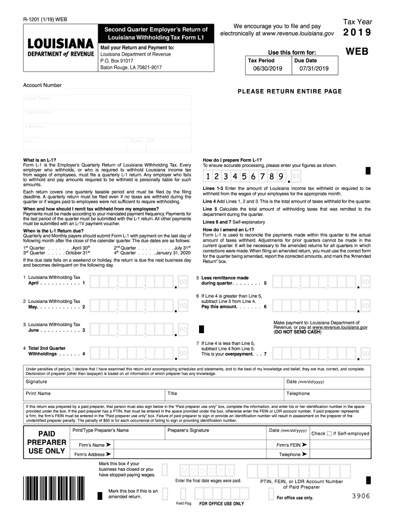 Louisiana L4 Form 2021
