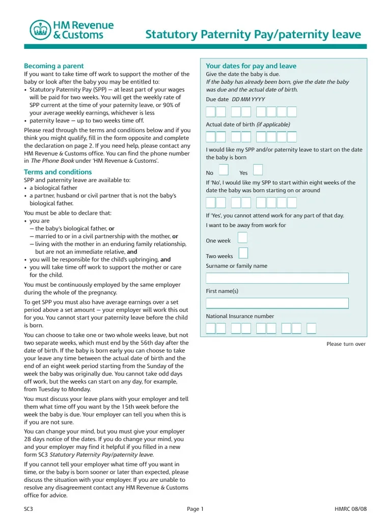 SC3 SSP Declaration 230821 124728 PDF Parental Leave Welfare