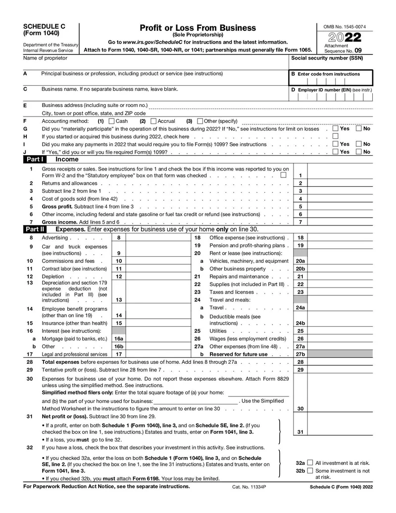 Tax Form 2022 Fillable