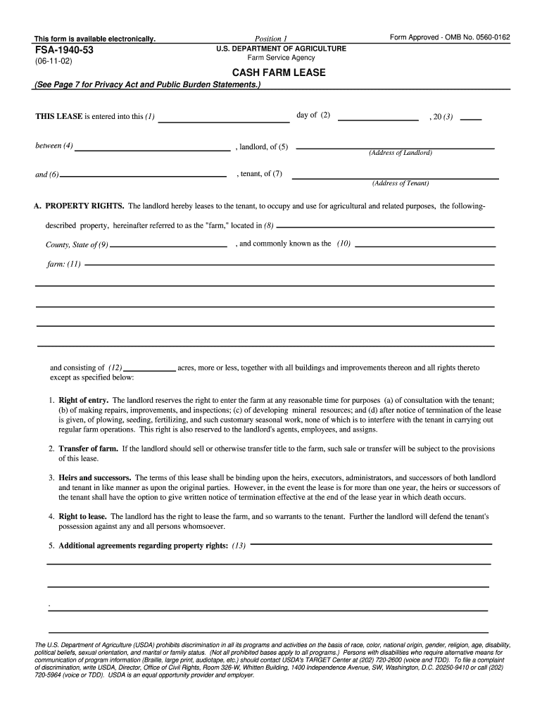 Free Printable Farm Lease Agreement