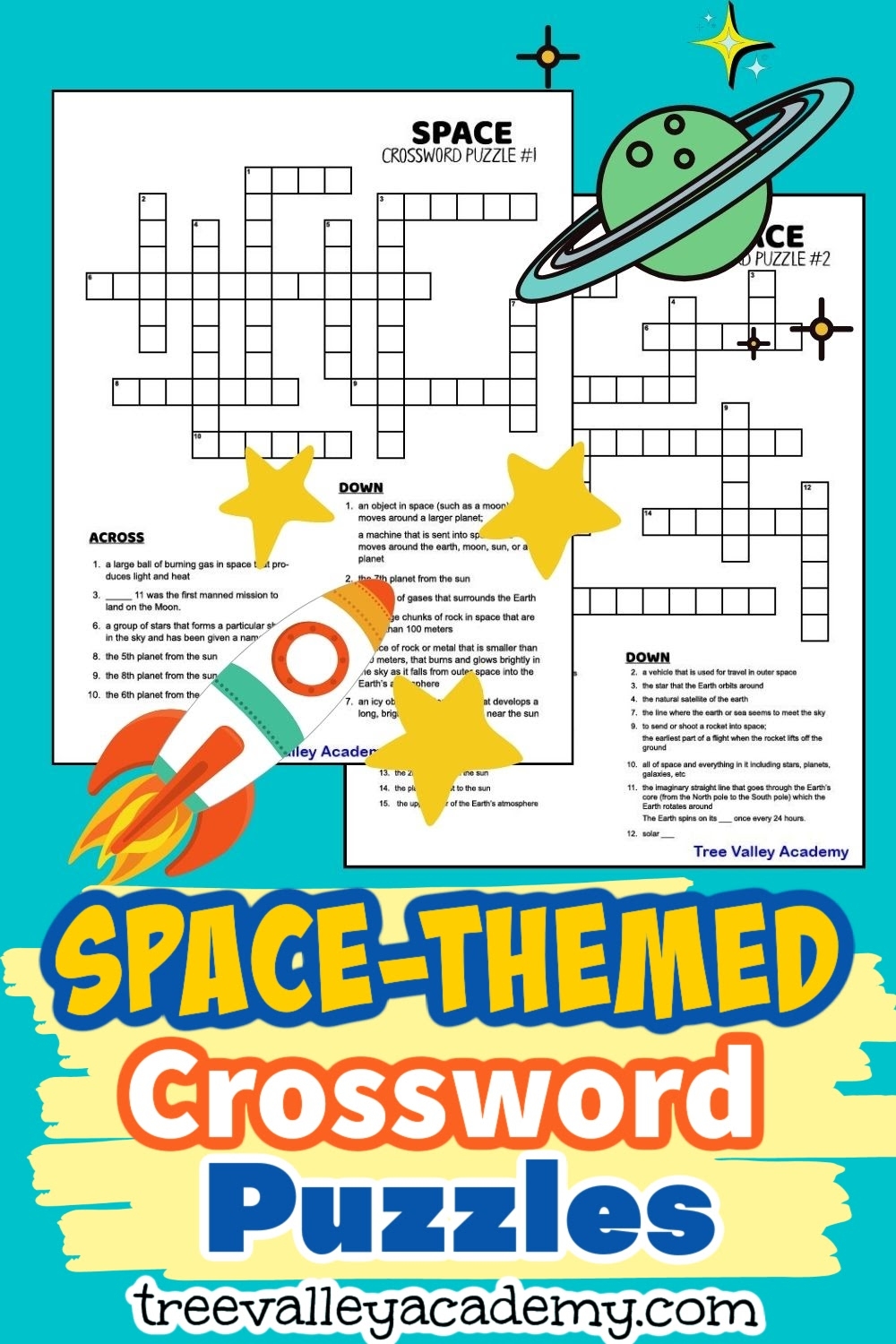 Space Crossword Puzzles Printable