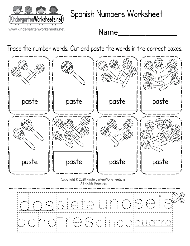 Free Printable Spanish Worksheets Pdf