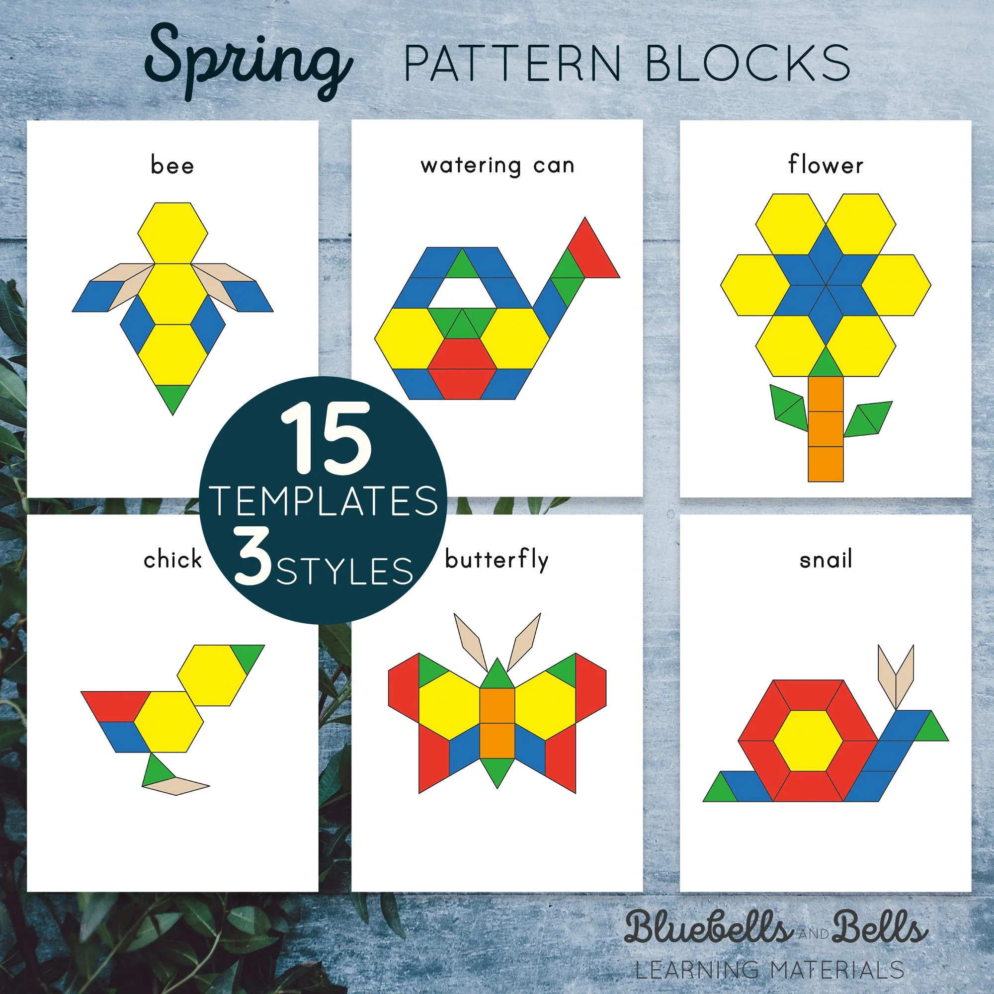 Spring Pattern Blocks Templates Spring Printable Preschool And 