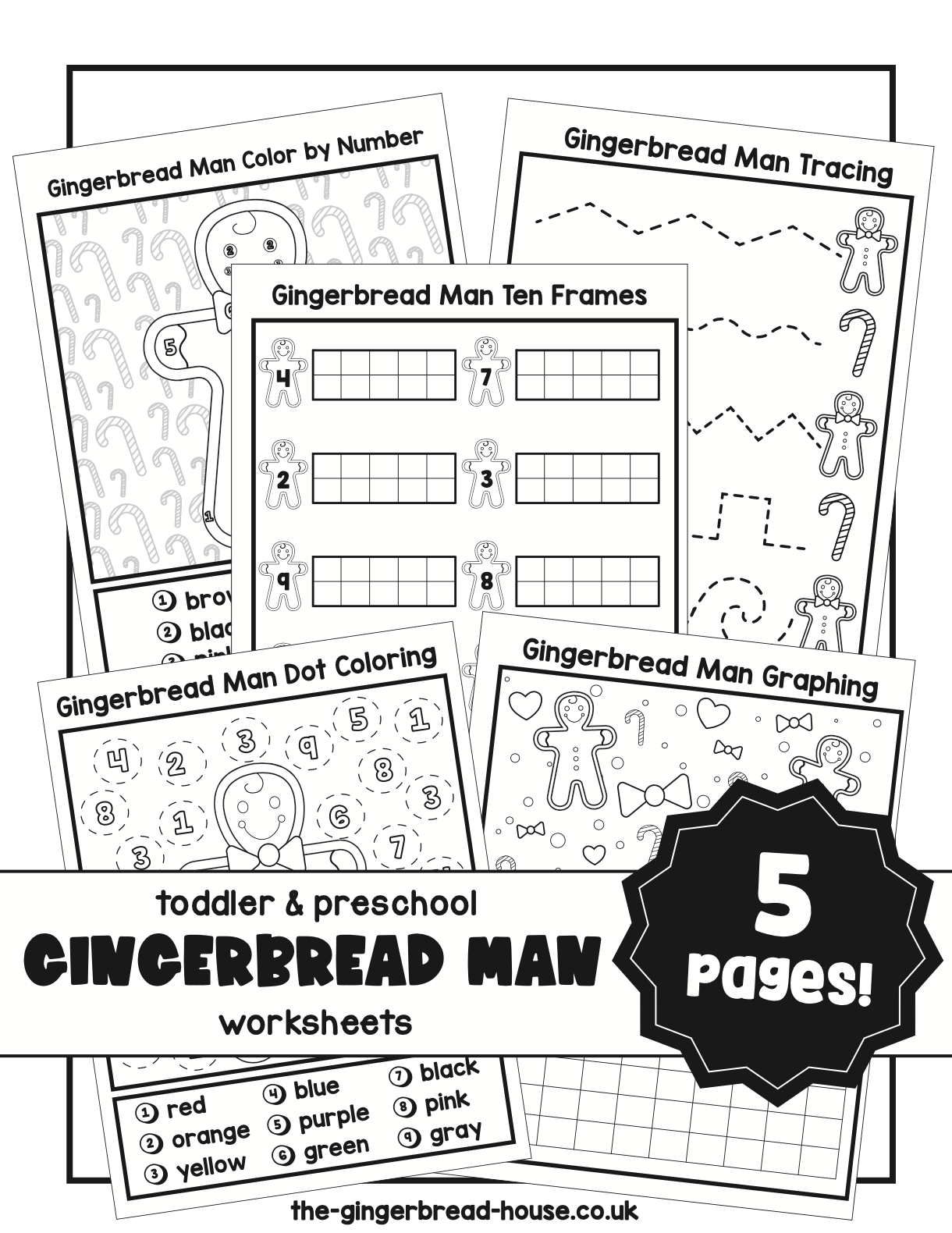 Gingerbread Man Activities Printable