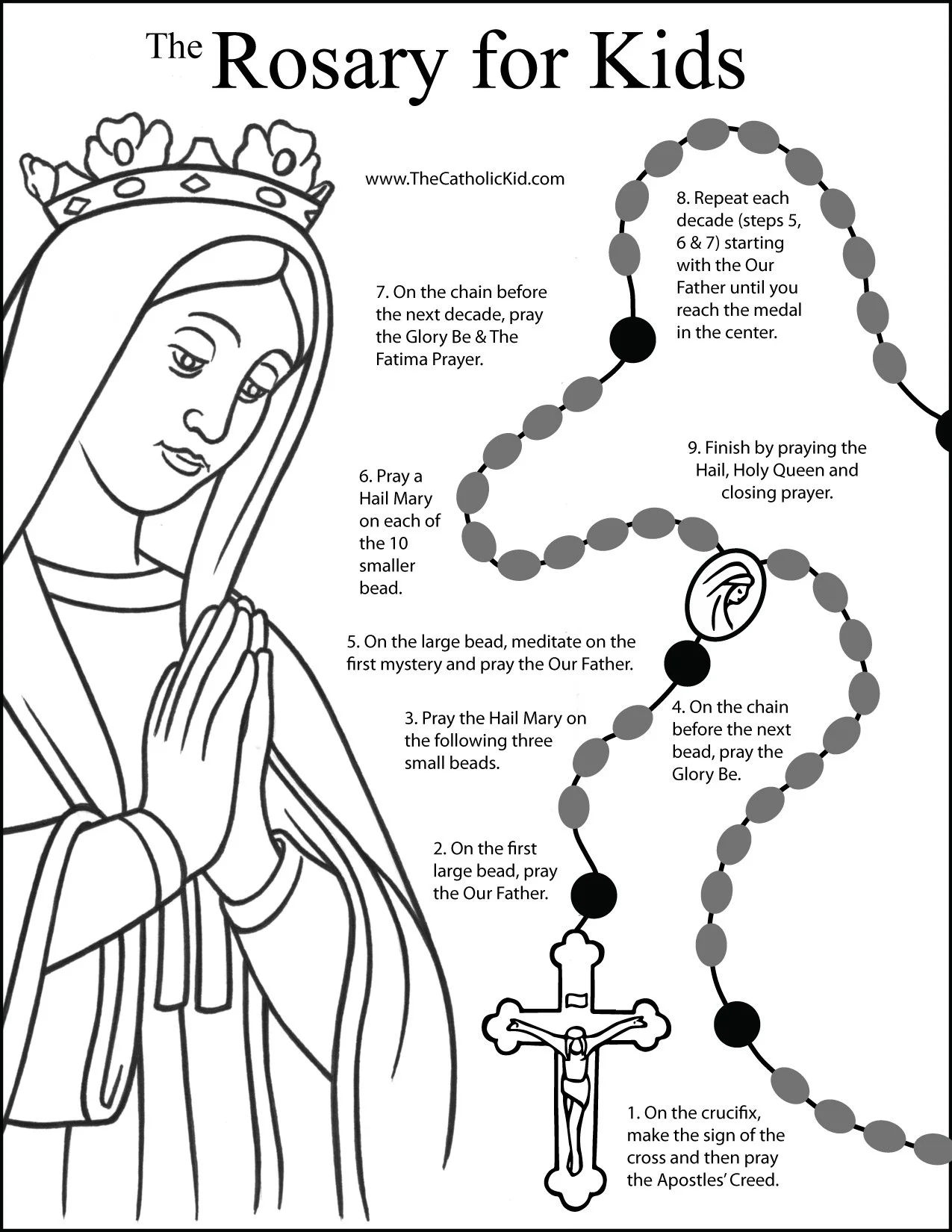 Printable Picture Of Rosary