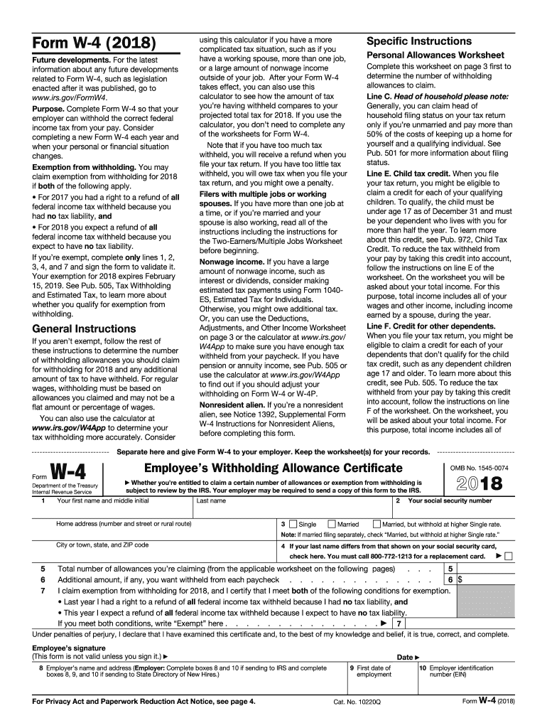 W4 Printable 2024 Form