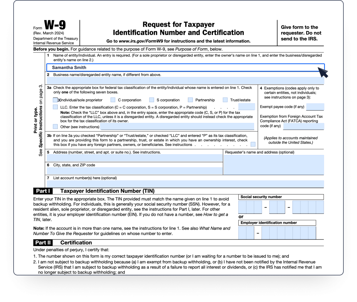 Form W9 2024 Pdf