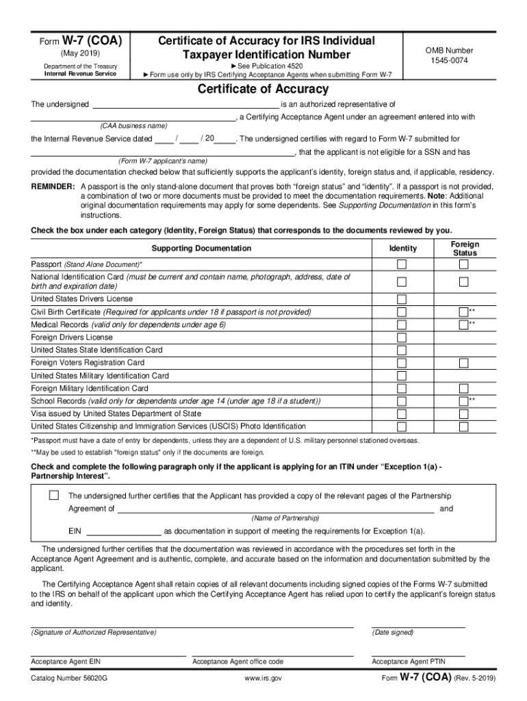 W7 Coa Fill Out amp Sign Online DocHub