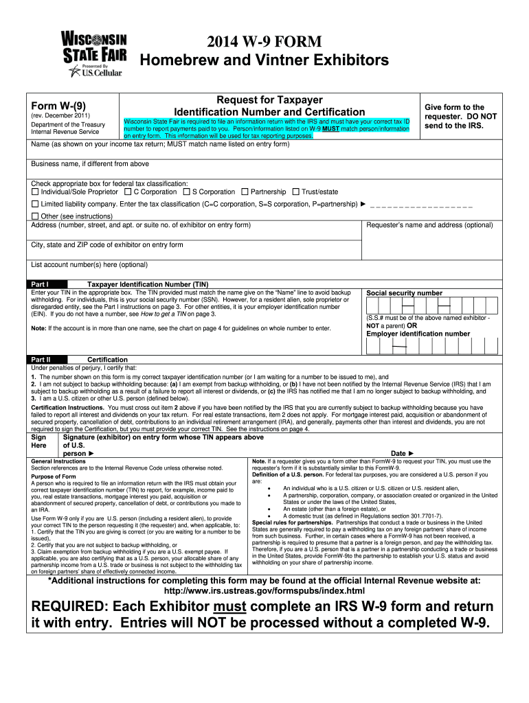 Free Printable W9 Form 2025