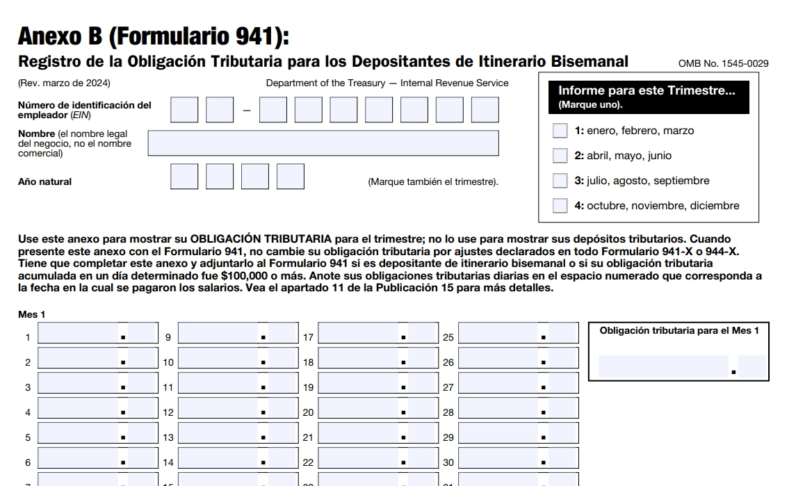 What Is Schedule B Form 941 And When Do You File It 