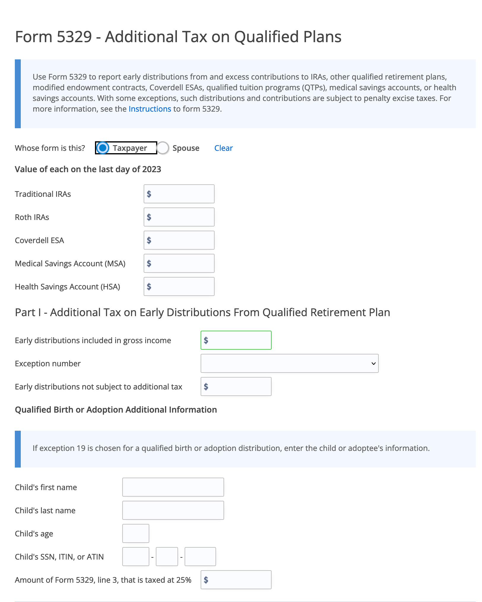 Irs Form 5329 Instructions 2024