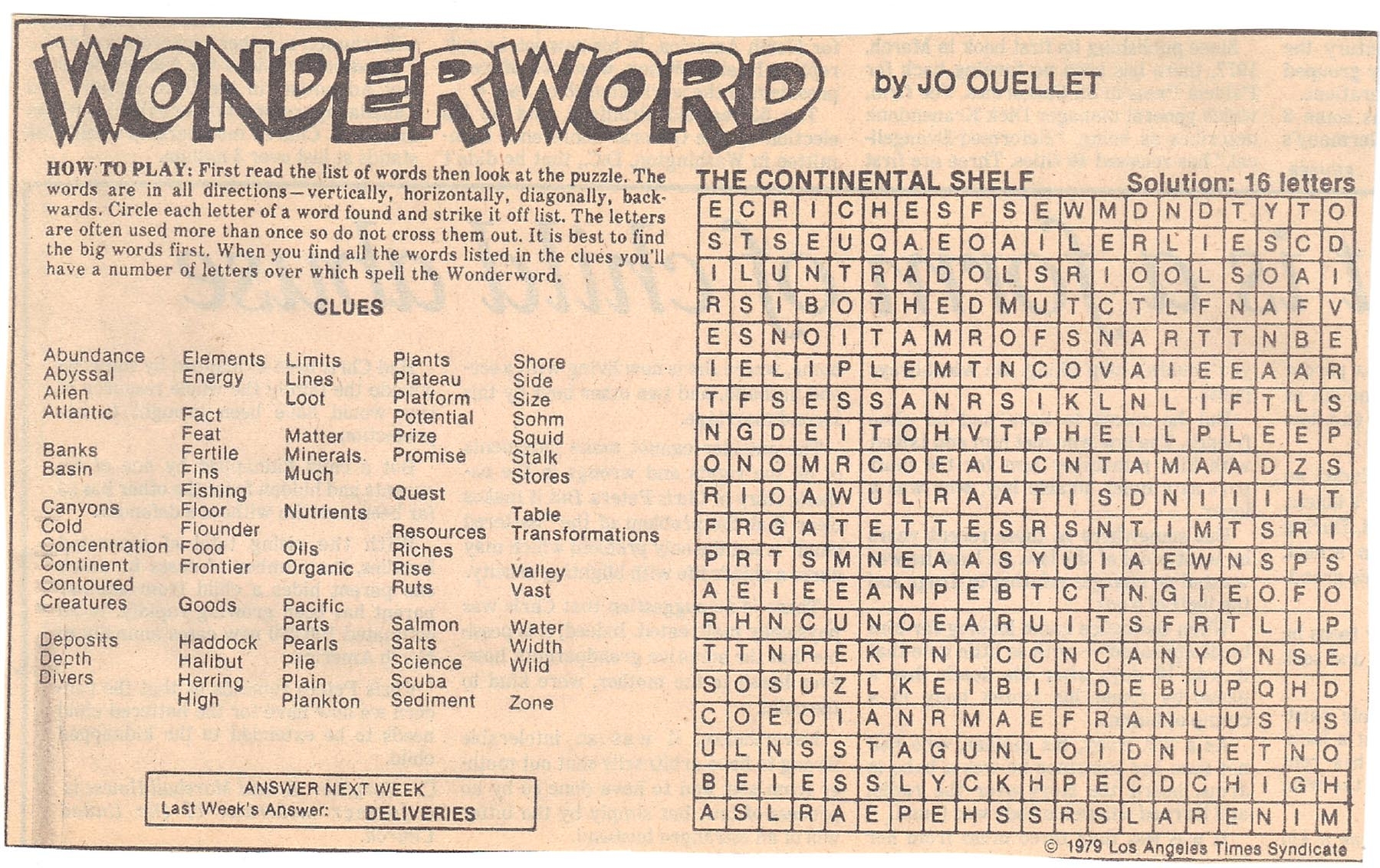 Wonderword Free Printable Archive Puzzles