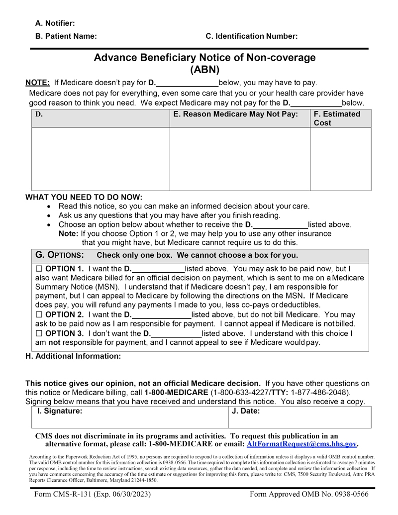 Your ABN Forms Are Expiring AMERX Health Care